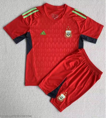 Argentina Målvakt Bortatröja Barn VM 2022 Kortärmad (+ korta byxor)
